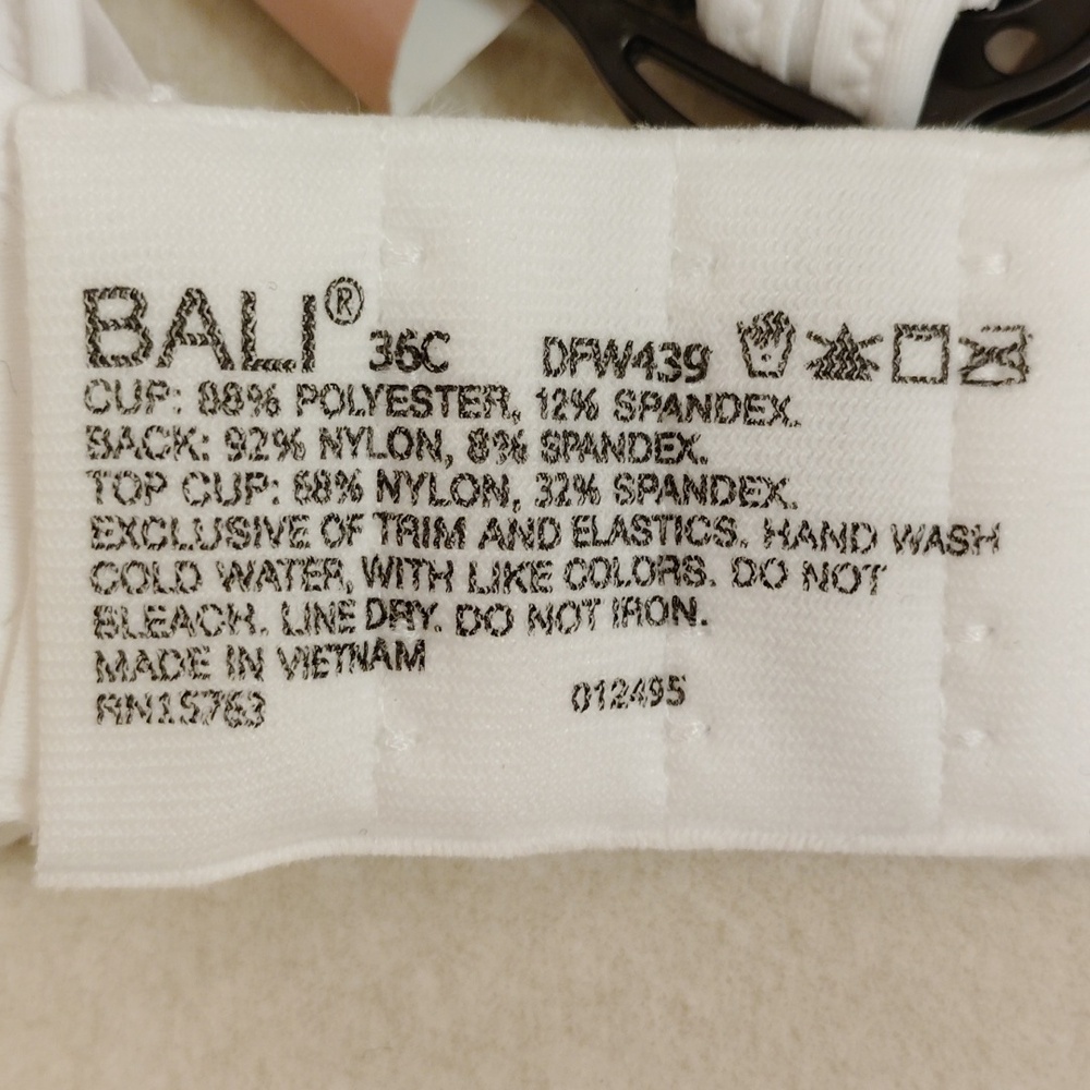 Bali Women's White Underwire Bra - Picture 5 of 5